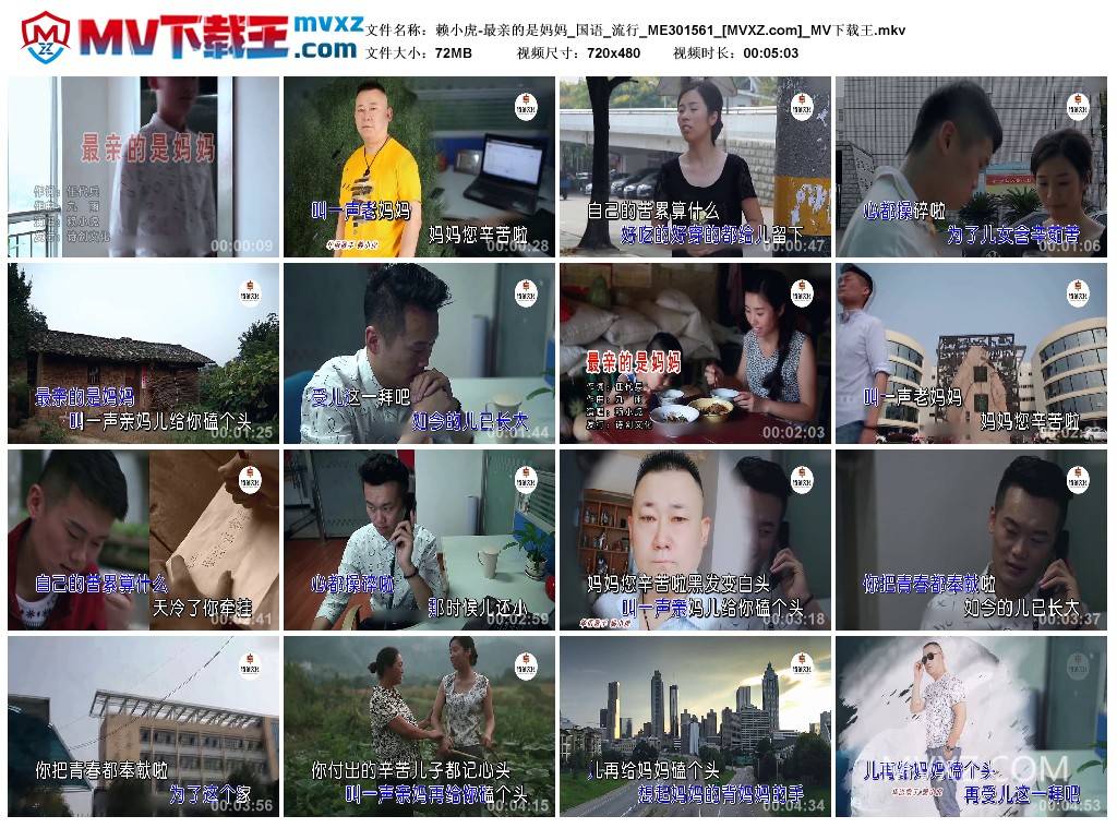 赖小虎-最亲的是妈妈_国语_流行_ME301561